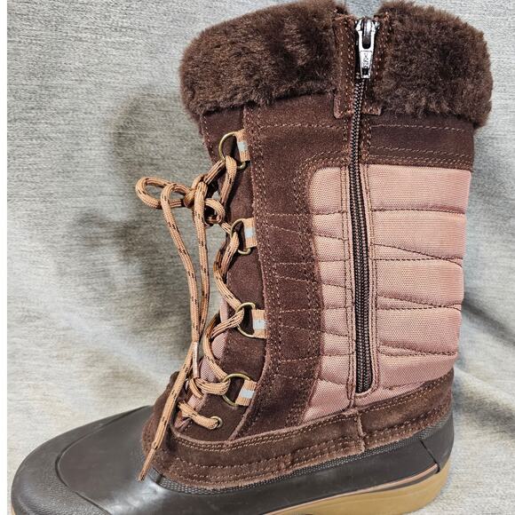 Lands’ End Womens Squall Insulated Winter Snow Boots Mauve Quartz Pink Size 9.5 - Picture 4 of 9